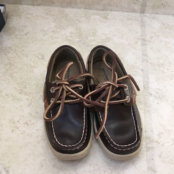 SPERRY TOPSIDER BLUEFISH BOAT SHOES IN CHOCOLATE‎ - Picture 3 of 10